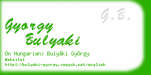 gyorgy bulyaki business card
