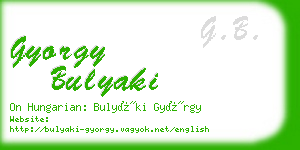 gyorgy bulyaki business card